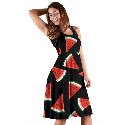 Watermelon Pattern Print Design WM01 Midi Dress