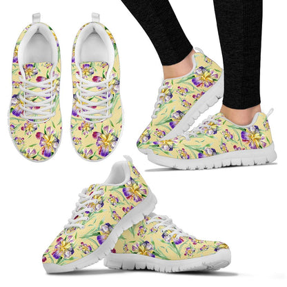 Iris Pattern Print Design IR06 Sneakers White Bottom Shoes