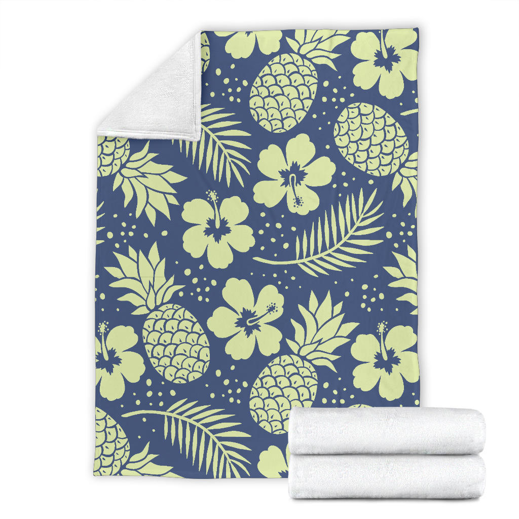 Pineapple Pattern Print Design PP07 Fleece Blanket