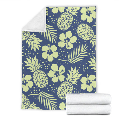 Pineapple Pattern Print Design PP07 Fleece Blanket