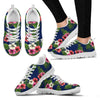 Hibiscus Pattern Print Design HB028 Sneakers White Bottom Shoes