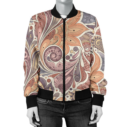 Boho Pattern Print Design 03 Women's Bomber Jacket