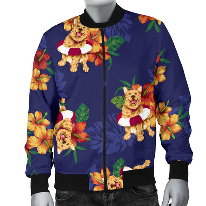 Hawaiian Themed Pattern Print Design H02 Men Bomber Jacket