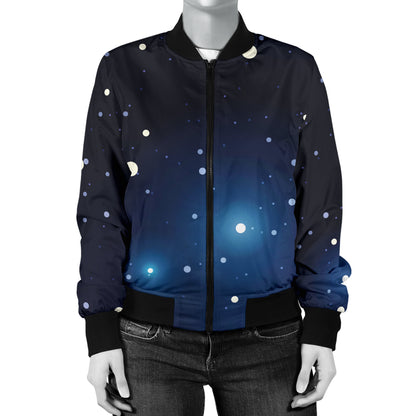 Night sky Pattern Print Design A02 Women's Bomber Jacket