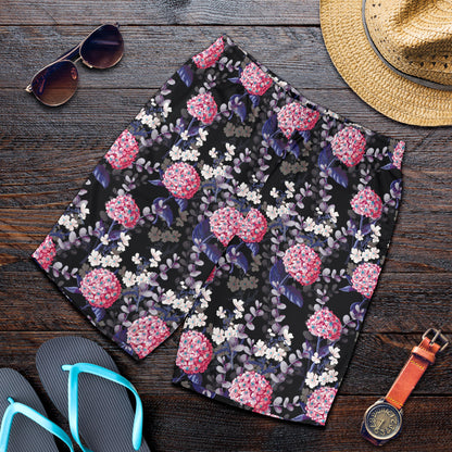 Hydrangea Pattern Print Design HD04 Mens Shorts