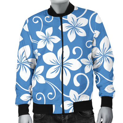 Hibiscus Pattern Print Design HB09 Men Bomber Jacket