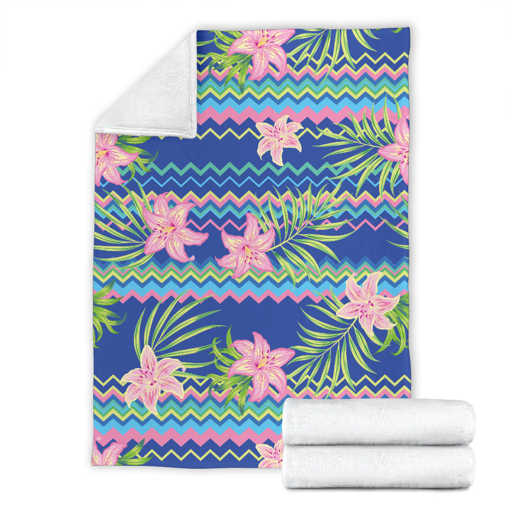 Lily Pattern Print Design LY015 Fleece Blanket