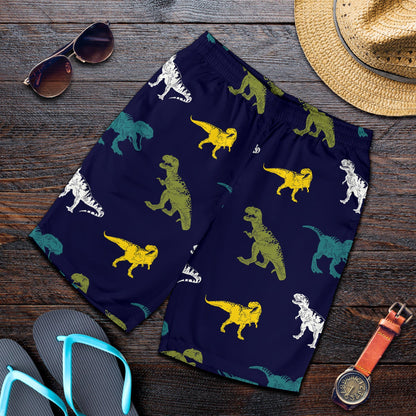 T Rex Pattern Print Design A07 Mens Shorts