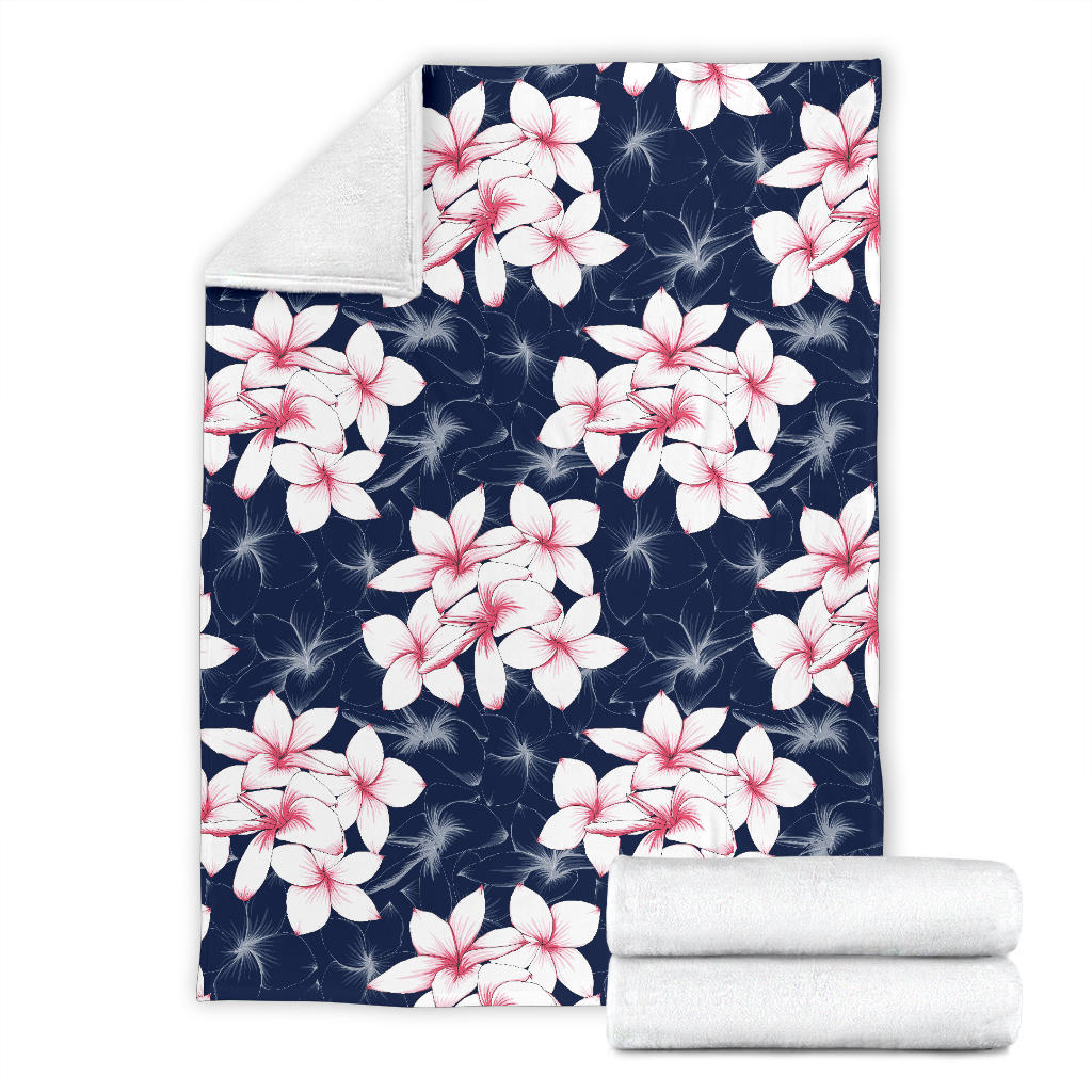 Plumeria Pattern Print Design PM017 Fleece Blanket