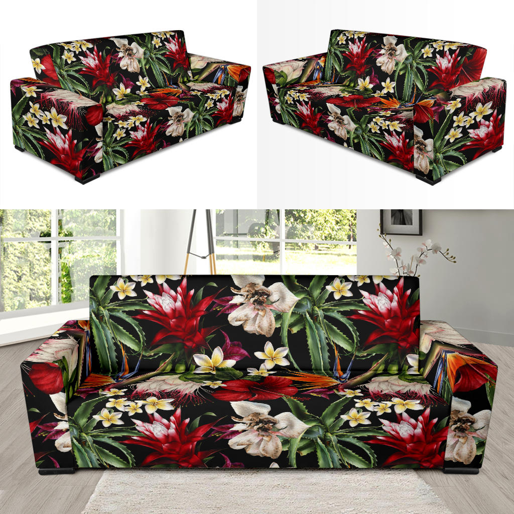 Summer Floral Pattern Print Design SF03 Sofa Slipcover