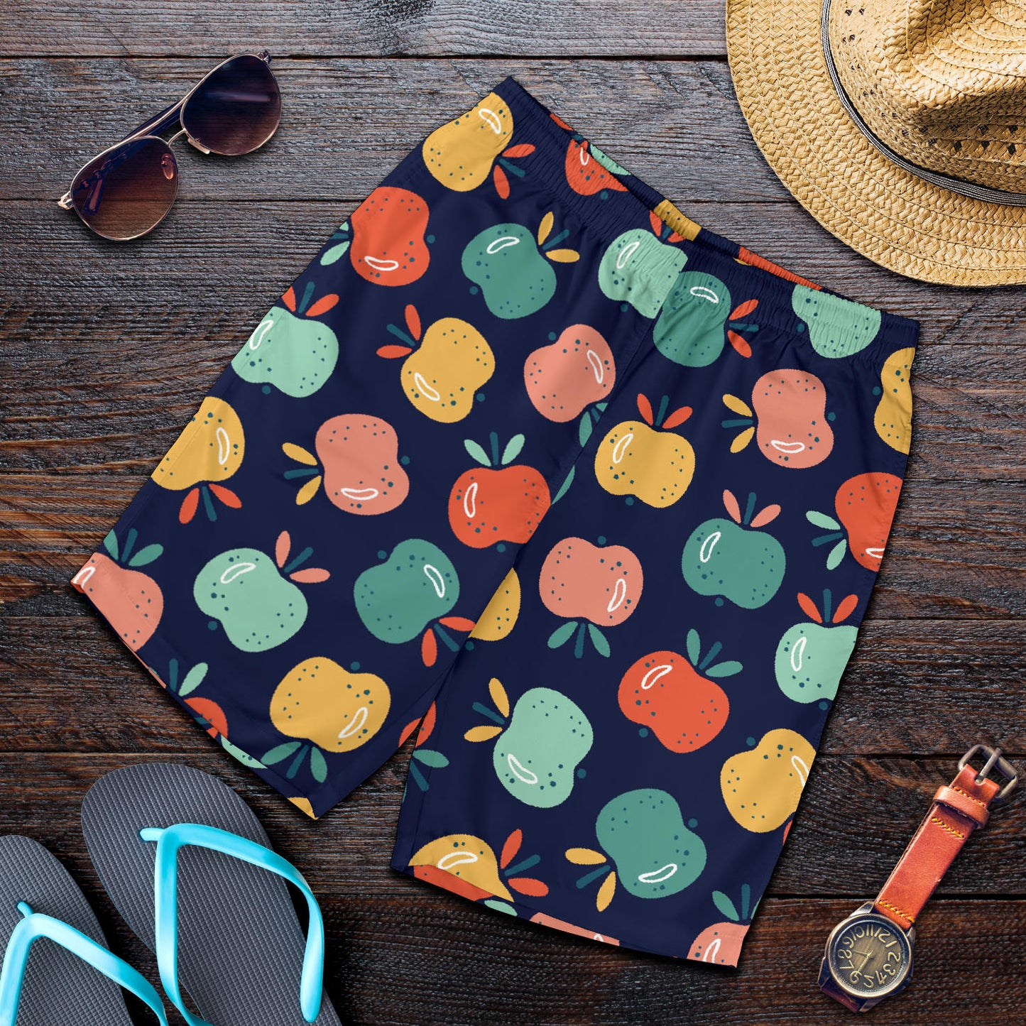 Apple Pattern Print Design AP09 Mens Shorts
