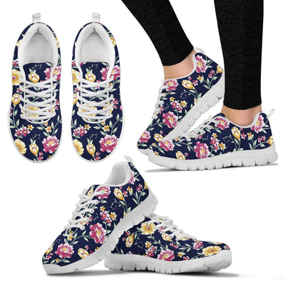 Gerberas Pattern Print Design GB03 Sneakers White Bottom Shoes