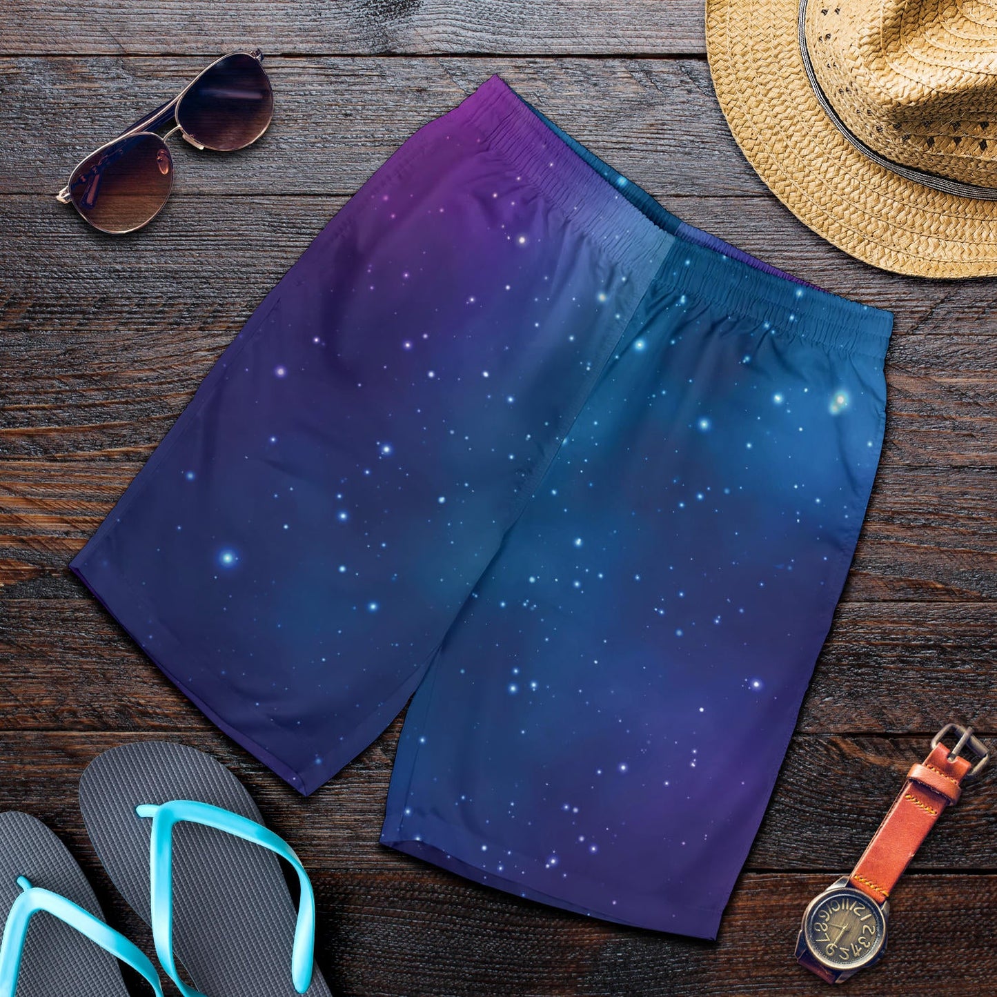 Nebula Pattern Print Design A01 Mens Shorts