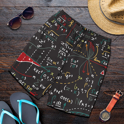 Math Pattern Print Design 04 Mens Shorts