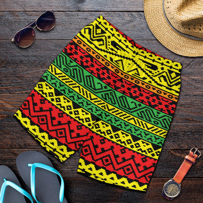 Rastafarian Pattern Print Design A02 Mens Shorts
