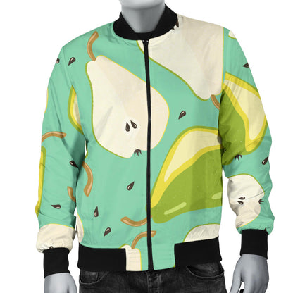 Pear Pattern Print Design PE04 Men Bomber Jacket