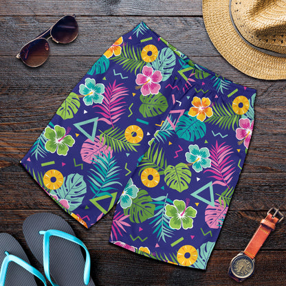Hawaiian Themed Pattern Print Design H014 Mens Shorts