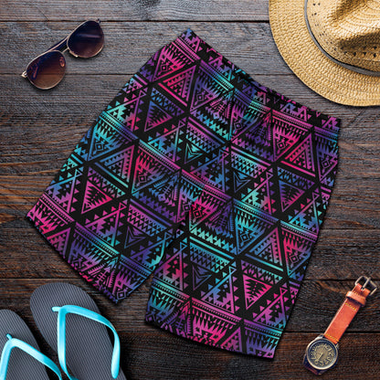 Tribal aztec Dark Multicolor Mens Shorts