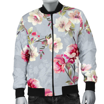 Summer Floral Pattern Print Design SF02 Men Bomber Jacket