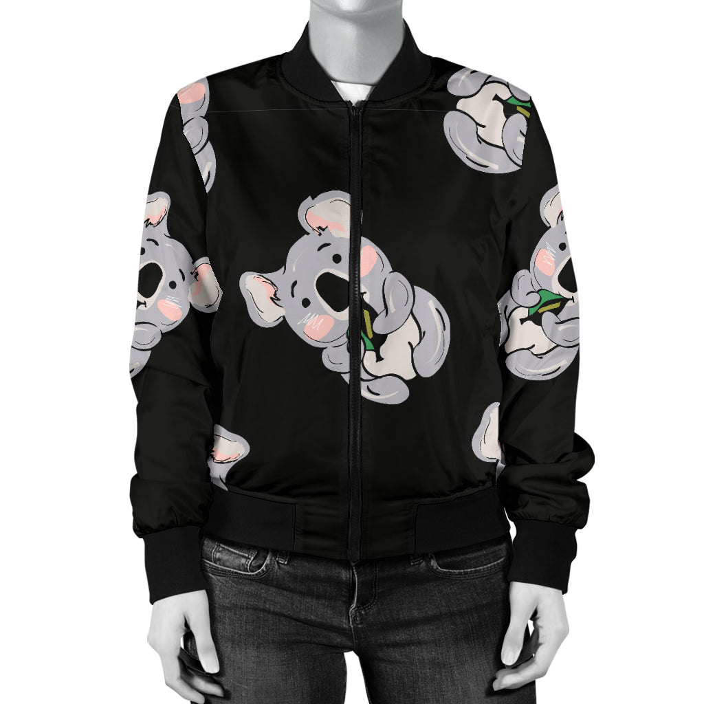Koala Pattern Print Design 05 Women's Bomber Jacket