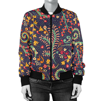 Bohemian Pattern Print Design 08 Women's Bomber Jacket