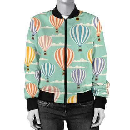Ballon Pattern Print Design 01 Women's Bomber Jacket