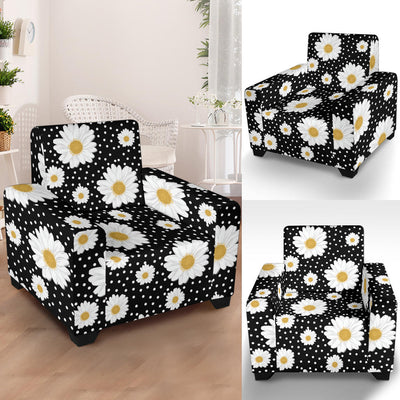 Daisy Pattern Print Design DS02 Armchair Slipcover