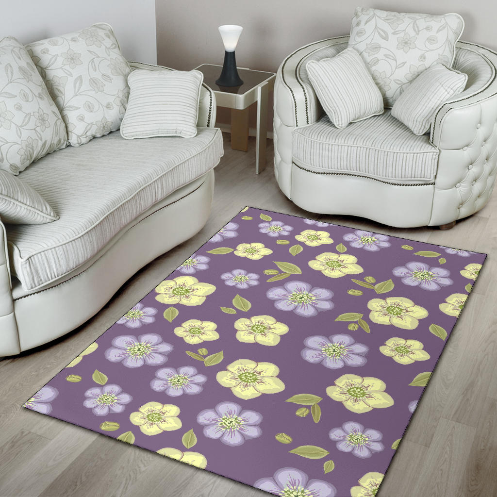 Anemone Pattern Print Design AM013 Area Rugs