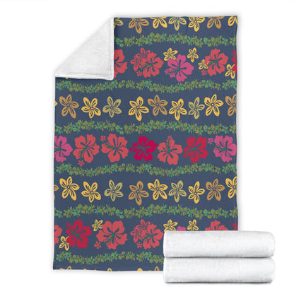 Hawaiian Themed Pattern Print Design H018 Fleece Blanket