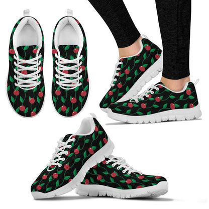Cranberry Pattern Print Design CB01 Sneakers White Bottom Shoes
