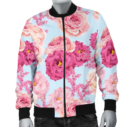 Lisianthus Pattern Print Design LT05 Men Bomber Jacket