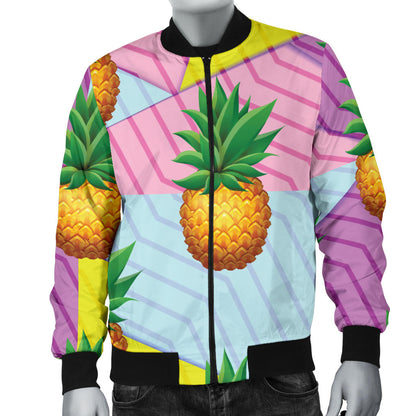 Pineapple Pattern Print Design PP05 Men Bomber Jacket