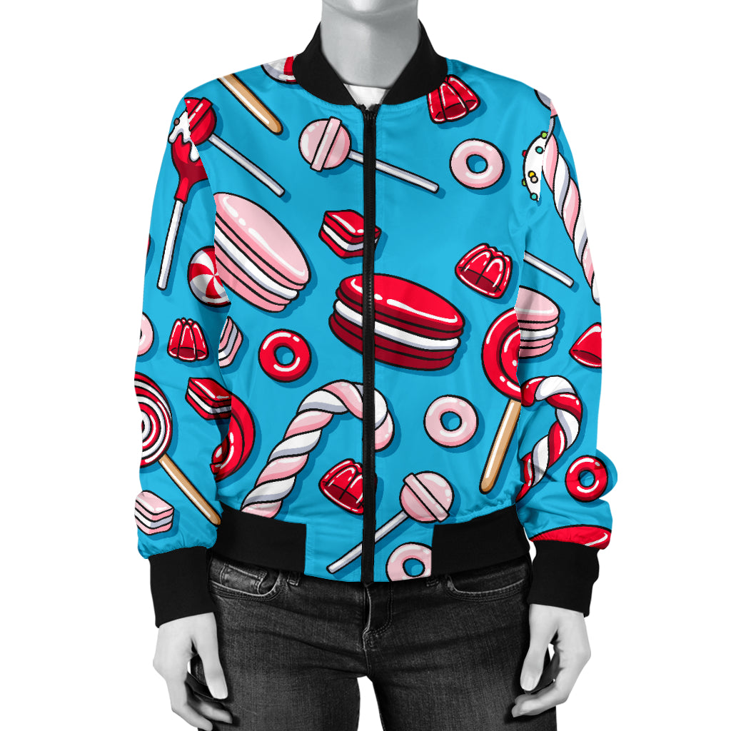 Candy Pattern Print Design 05 Women's Bomber Jacket