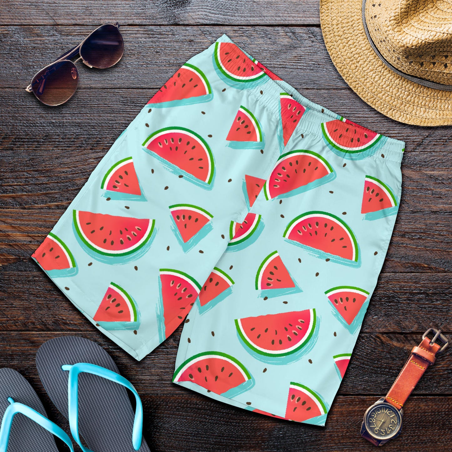 Watermelon Pattern Print Design WM03 Mens Shorts