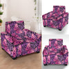 Purple Butterfly Leopard Armchair Slipcover