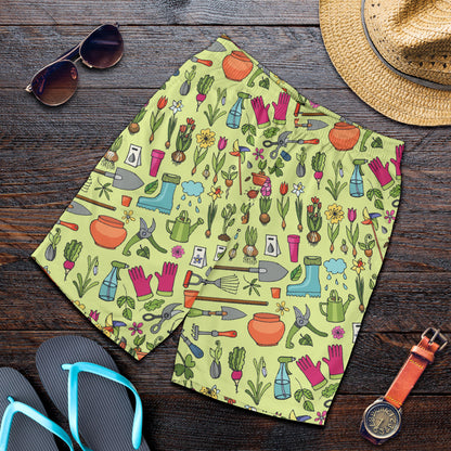 Gardening Pattern Print Design G02 Mens Shorts
