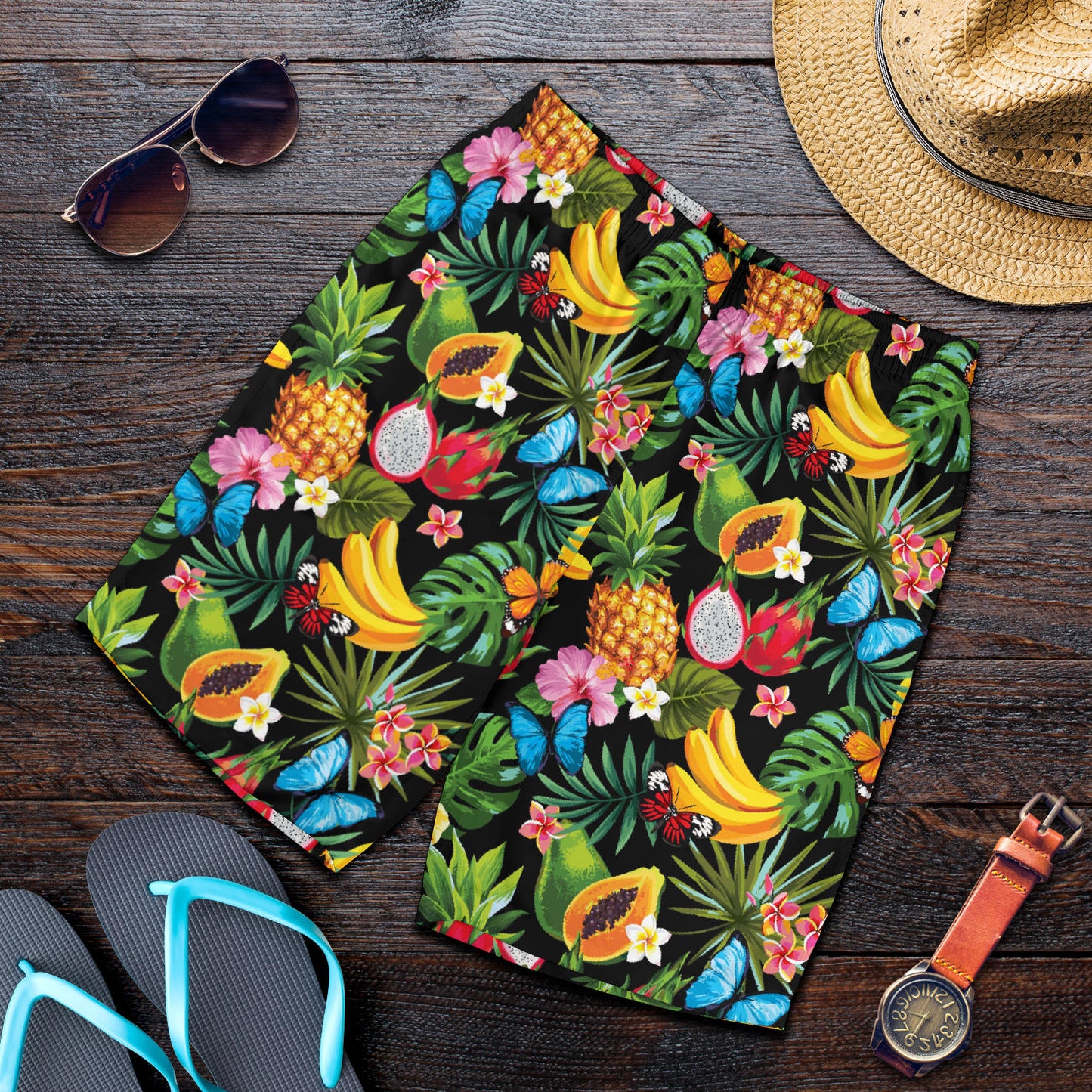 Tropical Fruits Pattern Print Design TF04 Mens Shorts