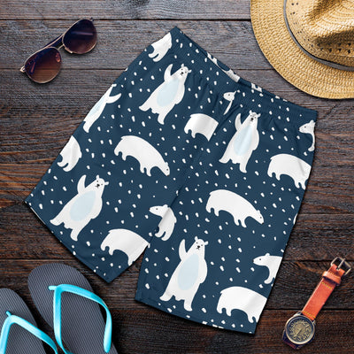 Polar Bear Pattern Print Design A02 Mens Shorts