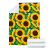 Sunflower Pattern Print Design SF02 Fleece Blanket