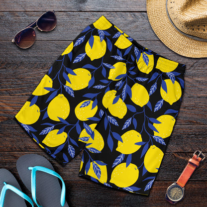 Lemon Pattern Print Design LM01 Mens Shorts