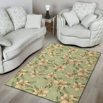 Lily Pattern Print Design LY06 Area Rugs