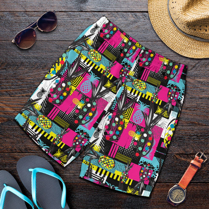 Pop Art Pineapple Pattern Print Design A02 Mens Shorts