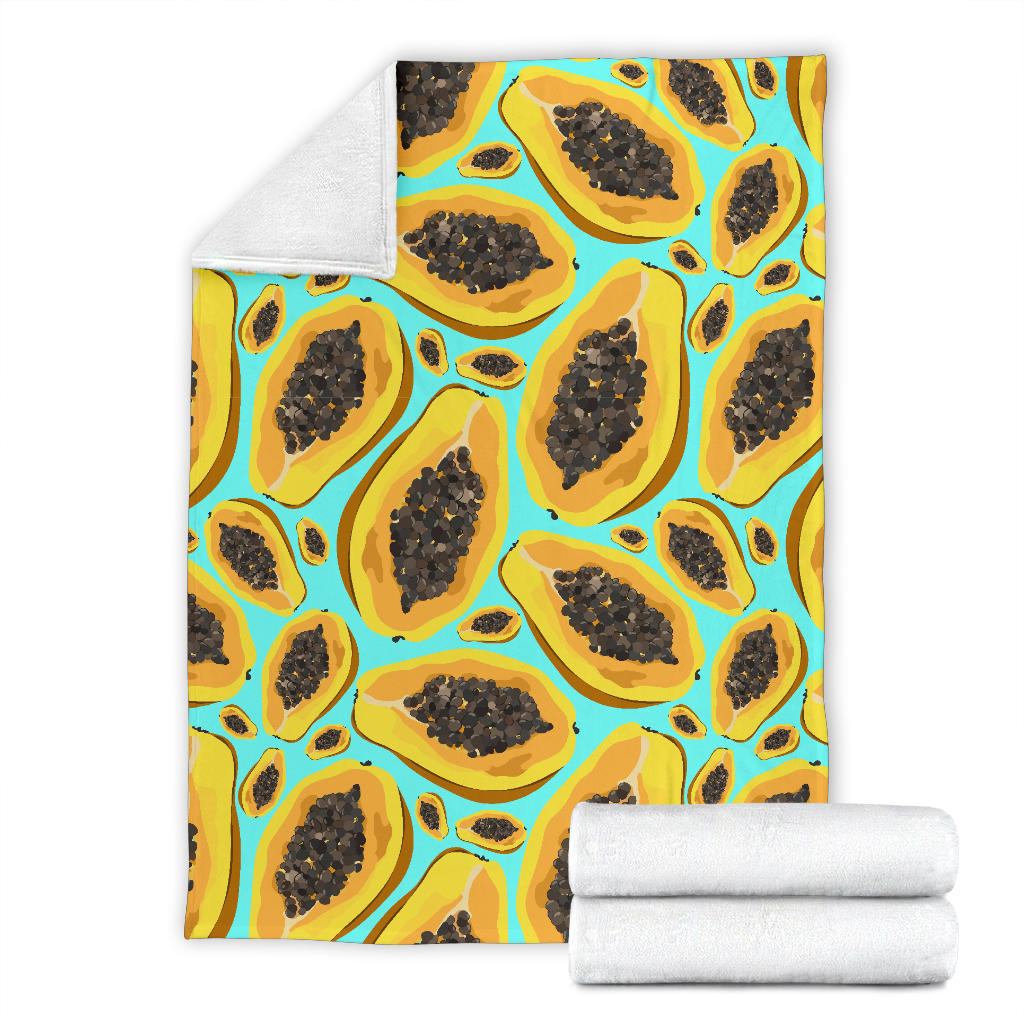 Papaya Pattern Print Design PP03 Fleece Blanket