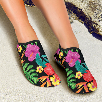 Hibiscus Red Hawaiian Flower Aqua Water Shoes