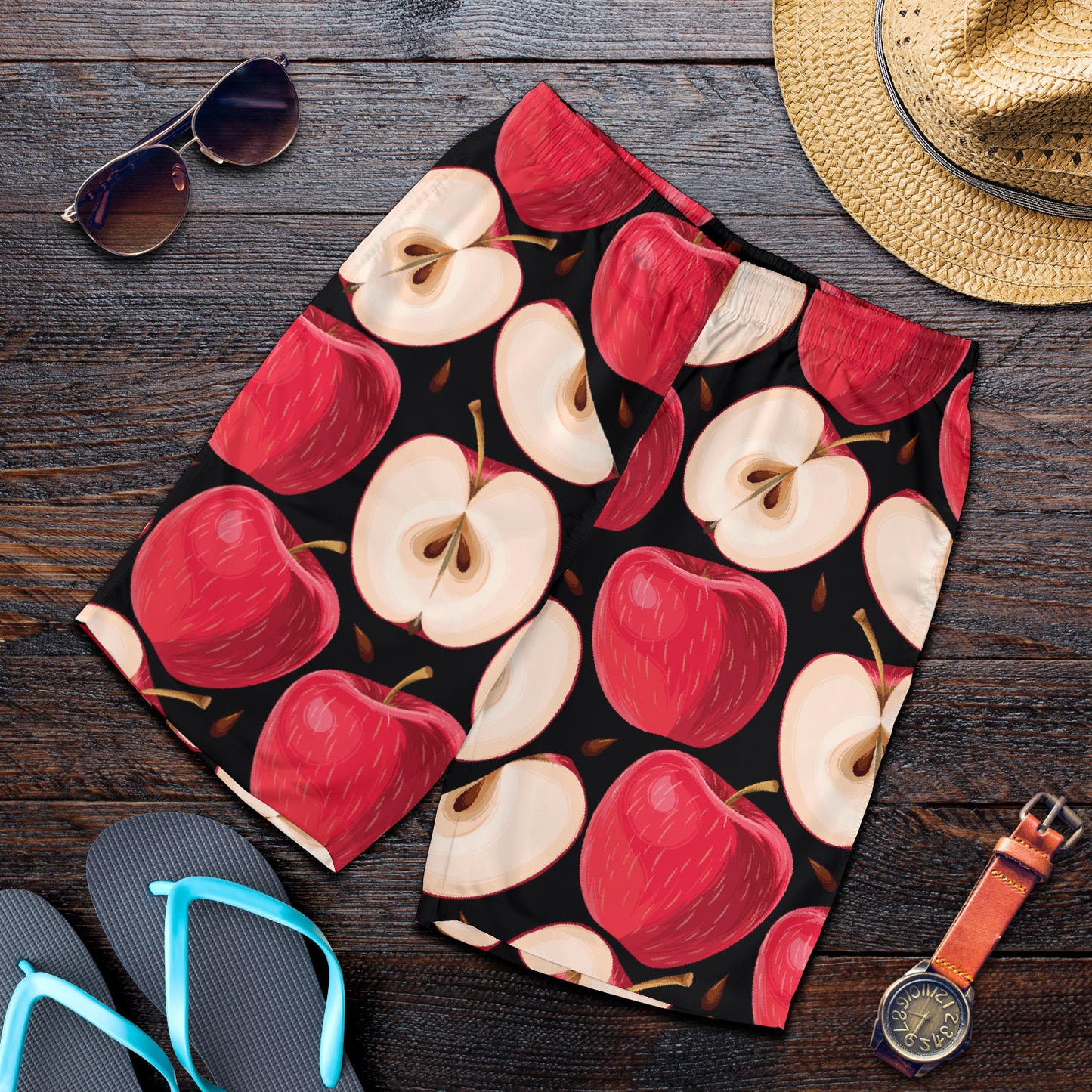 Apple Pattern Print Design AP02 Mens Shorts