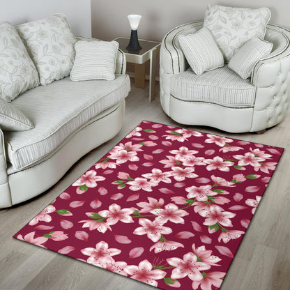 Cherry Blossom Pattern Print Design CB06 Area Rugs