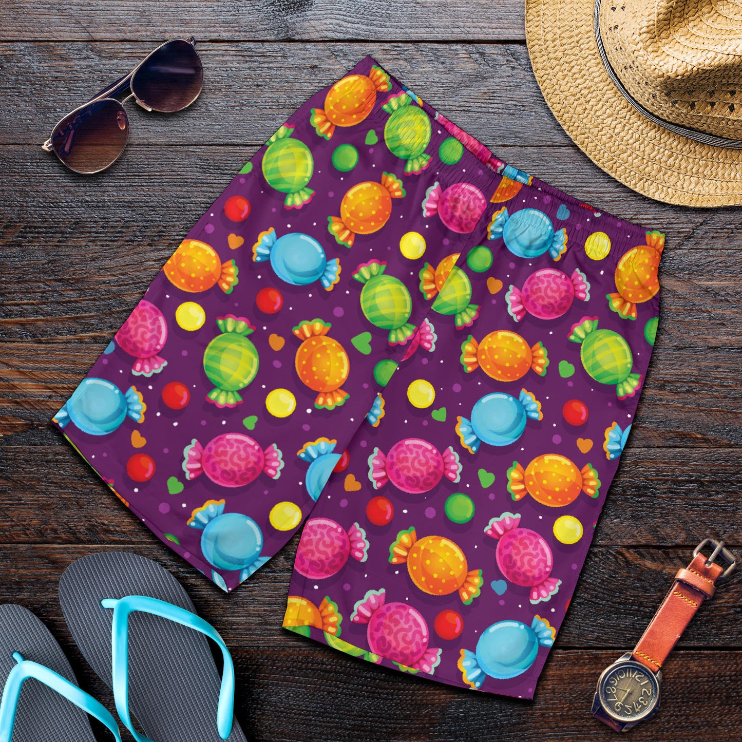 Candy Pattern Print Design CA05 Mens Shorts