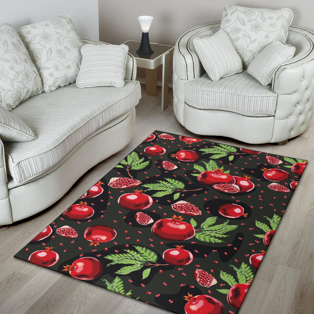 Pomegranate Pattern Print Design PG06 Area Rugs