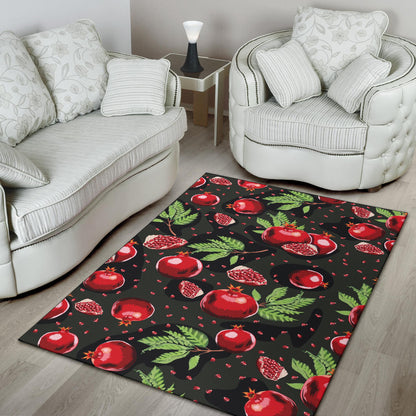 Pomegranate Pattern Print Design PG06 Area Rugs