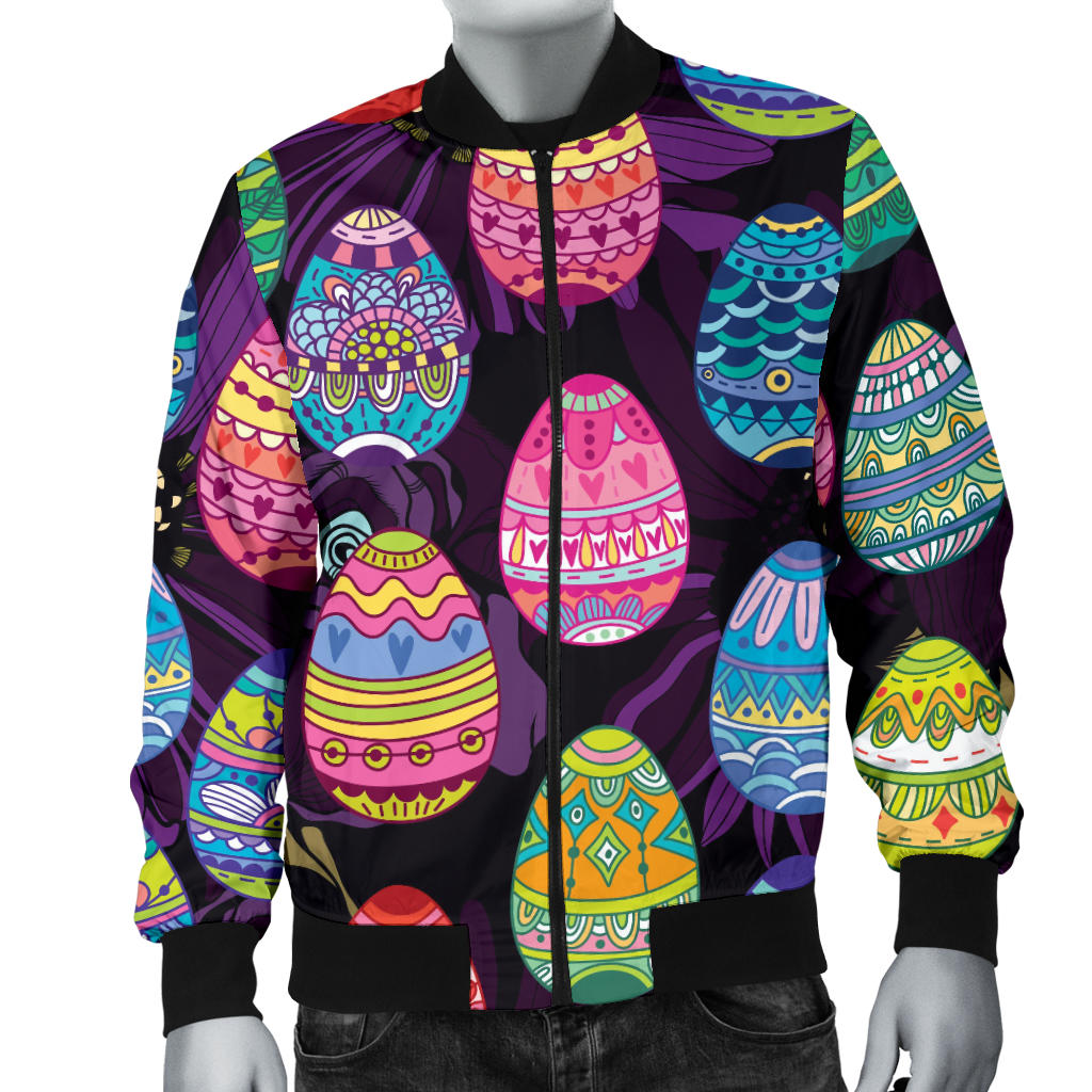 Easter Eggs Pattern Print Design RB08 Men Bomber Jacket